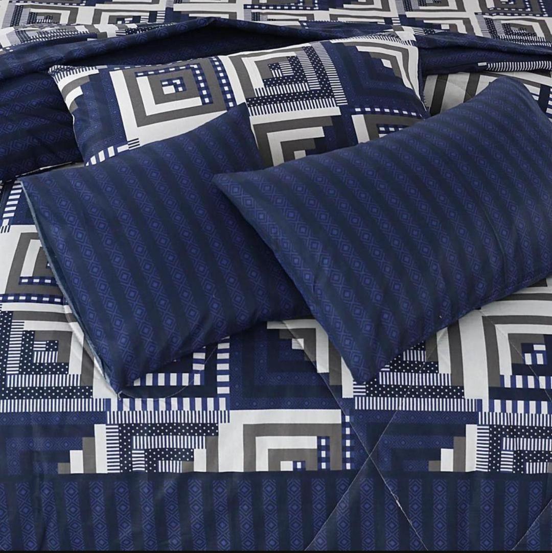 6 Pcs Cotton Salonica Printed Razai Set