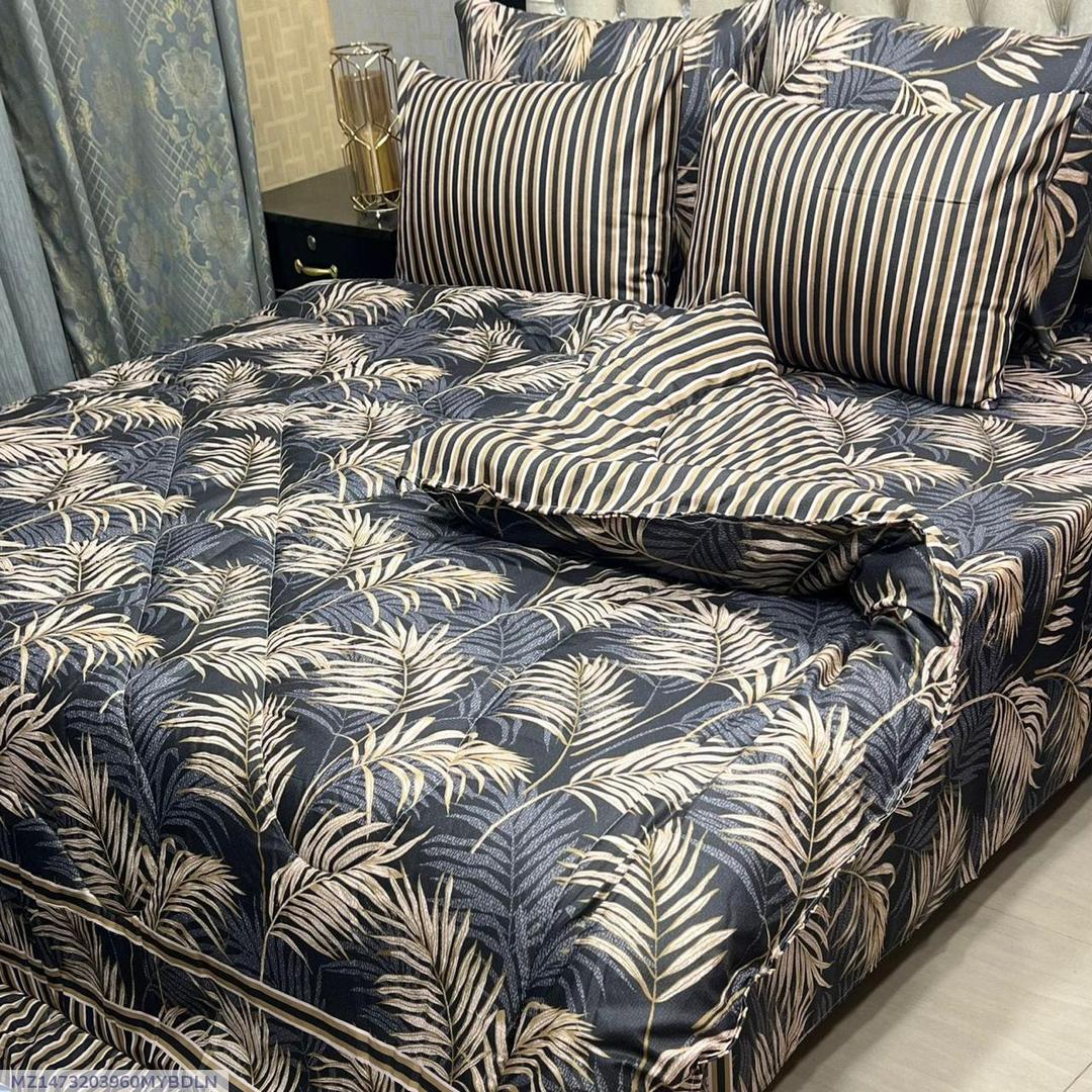 Stylish 6 Pcs Cotton Salonica Printed Razai Set