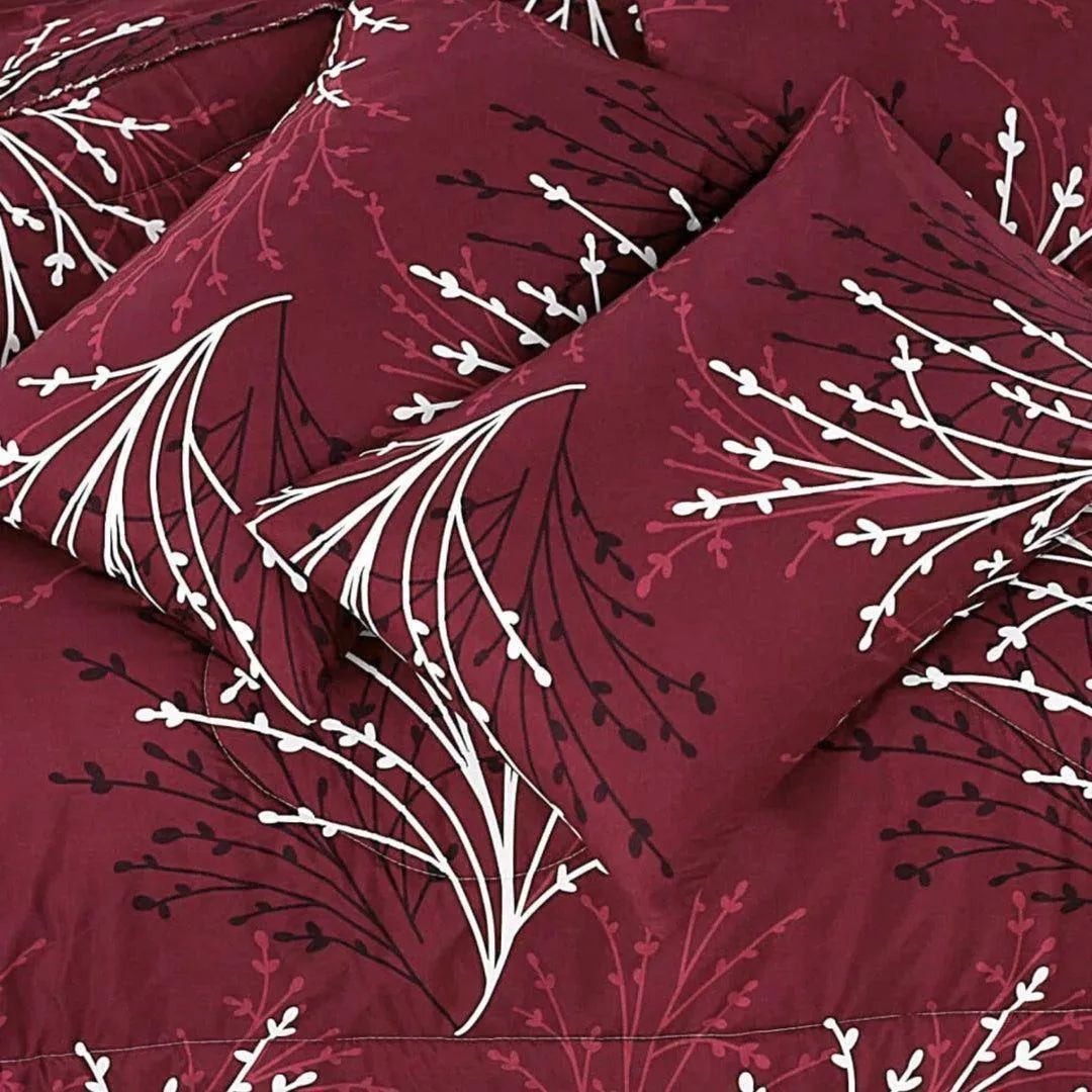 Luxurious 6 Pcs Cotton Salonica Printed Double Bed Razai Set