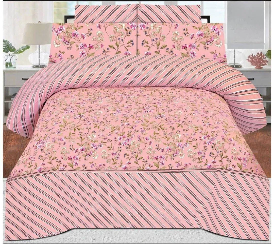 Luxurious 6 Pcs Cotton Salonica Printed Double Bed Razai Set