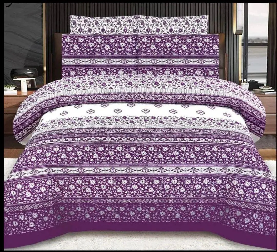 Luxurious 6 Pcs Cotton Salonica Printed Double Bed Razai Set