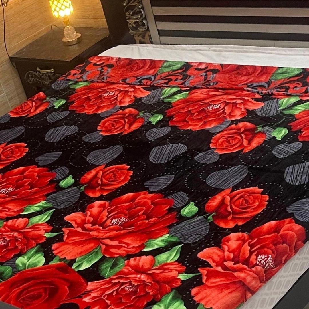 Fleece Printed Double Bed Blanket