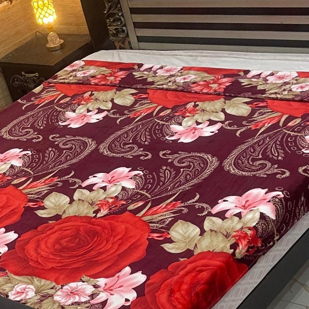 Fleece Printed Double Bed Blanket