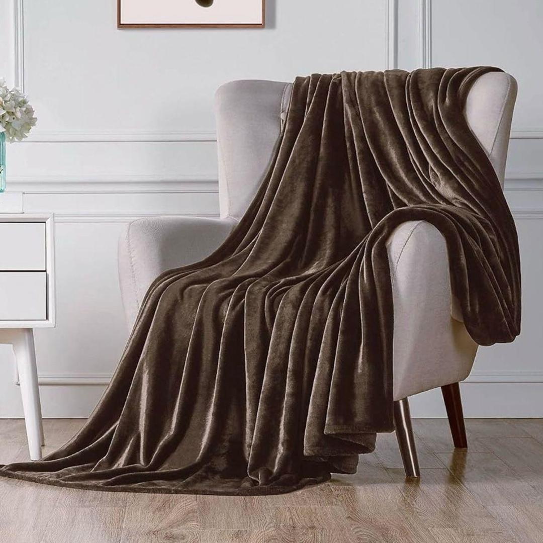 Fleece Plain Double Bed Blanket