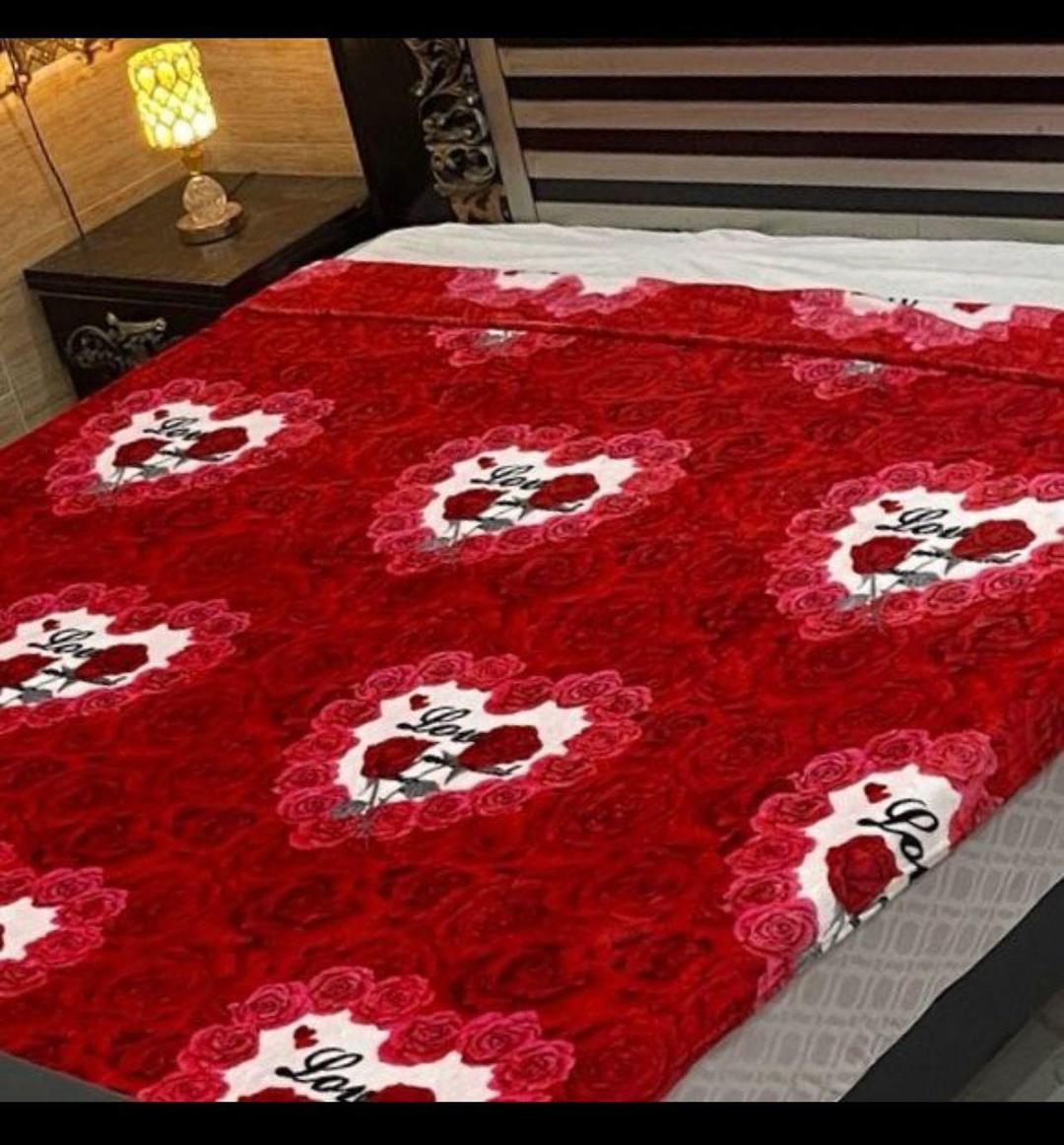 Fleece Printed Double Bed Blanket