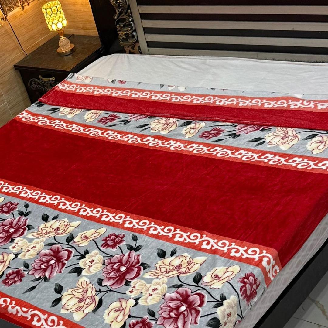 Fleece Printed Double Bed Blanket