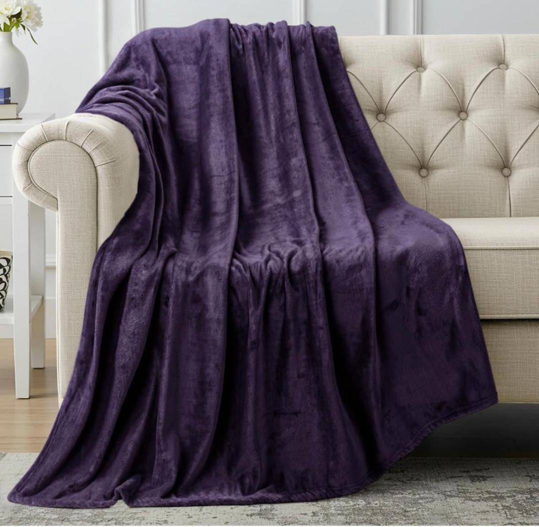 Fleece Plain Double Bed Blanket