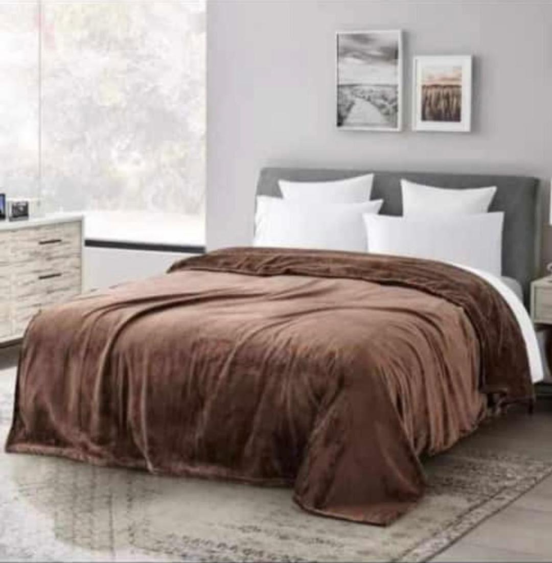 Fleece Plain Double Bed Blanket