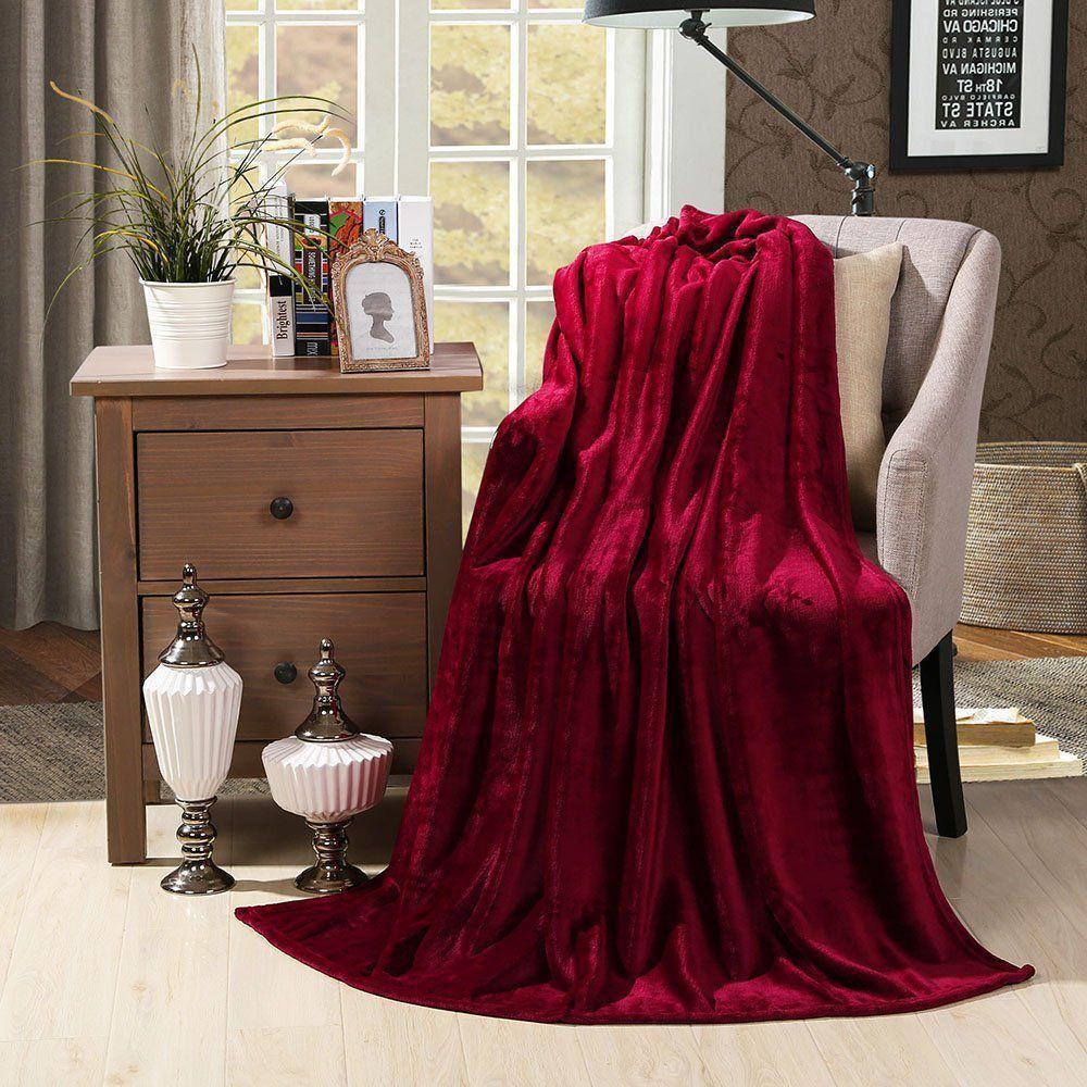 Fleece Plain Double Bed Blanket
