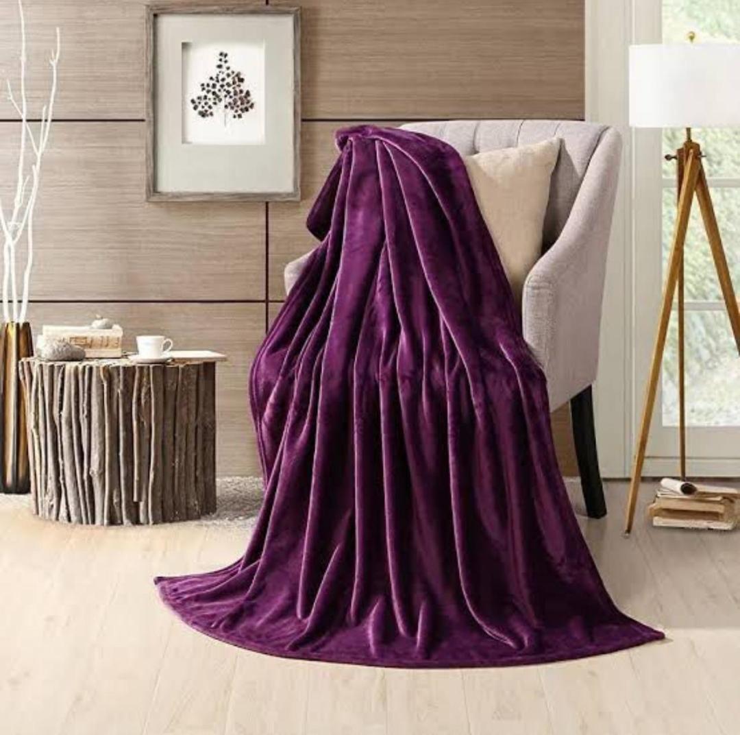 Fleece Plain Double Bed Blanket