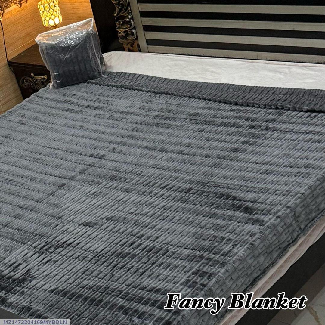 Cozy Fleece Embossed Double Bed Blanket