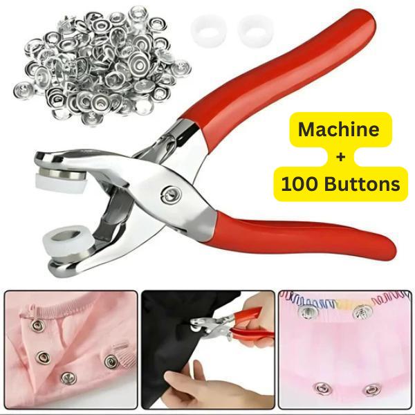 Tich buttons Machine with 100 Pair Buttons