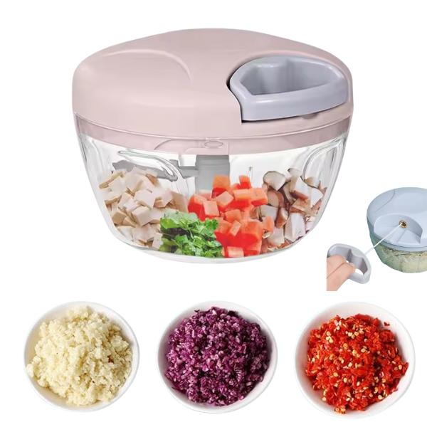 Durable Manual Food Chopper - 1 Pc Kitchen Essential for Effortless Meal Prep