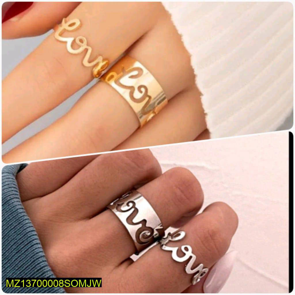 4 Pcs Trendy Love Rings Set