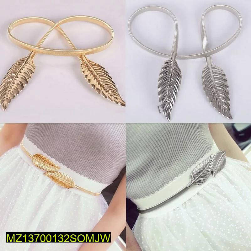 Women's Alloy Metal Waist Belt Pack of 2