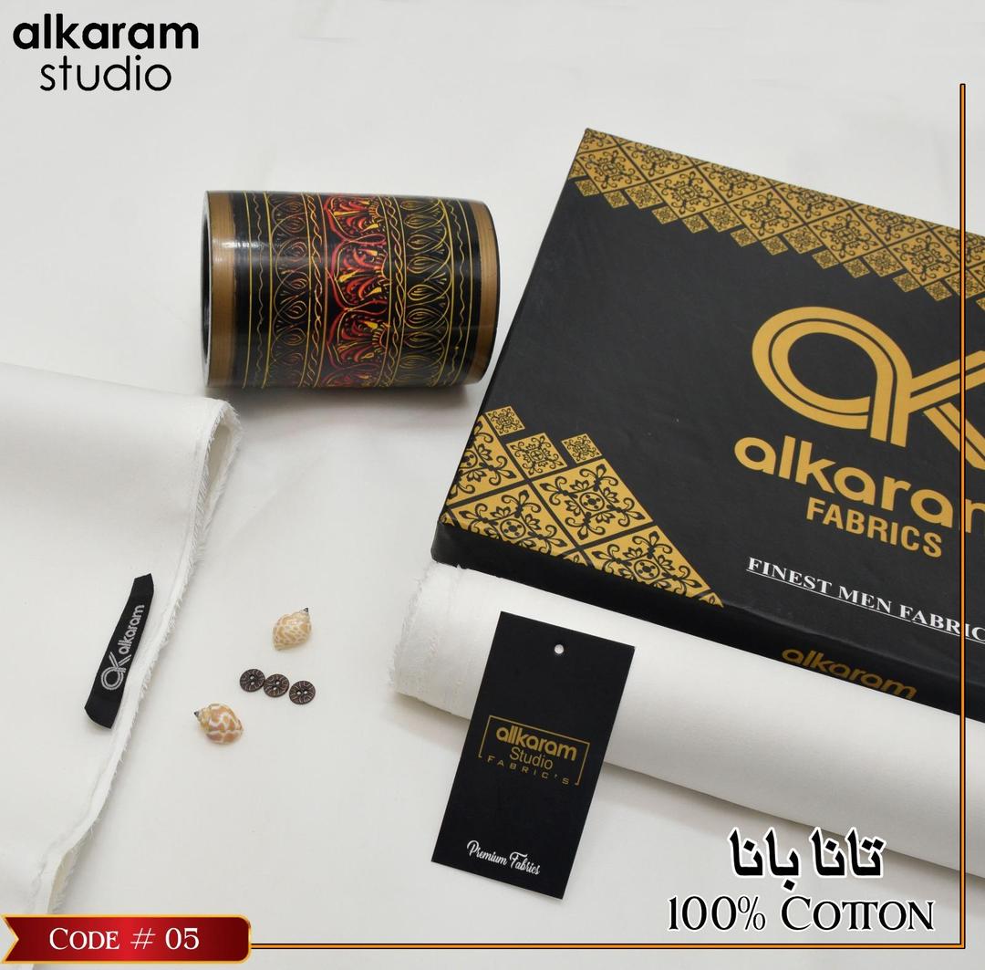 Men’s Unstitched Cotton Plain Suit