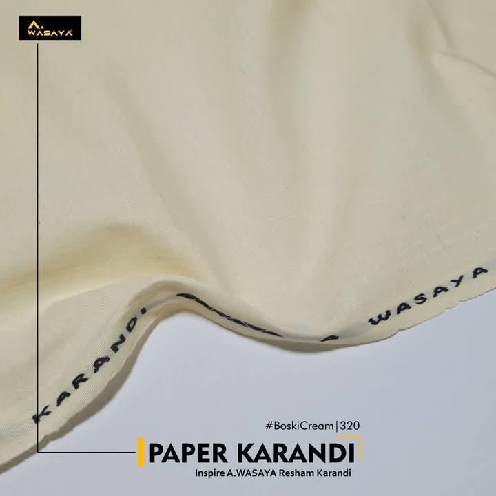 Men’s Unstitched Karandi Plain Suit