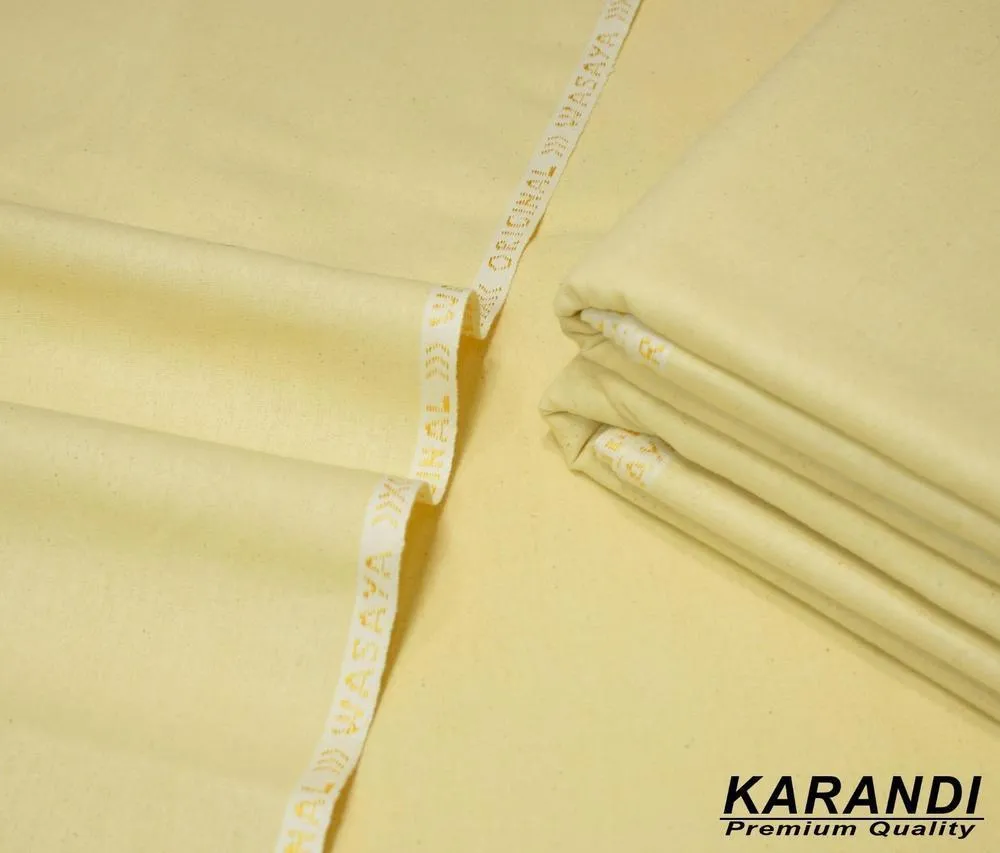Men’s Unstitched Karandi Plain Suit