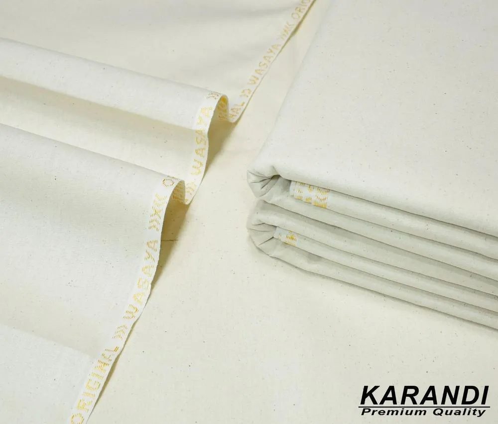 Men’s Unstitched Karandi Plain Suit