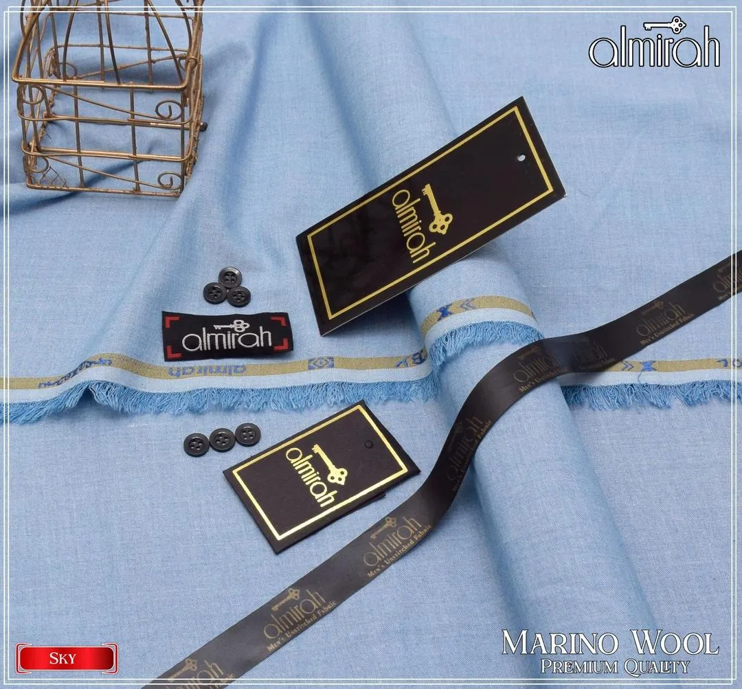 Men’s Unstitched Wool Plain Suit