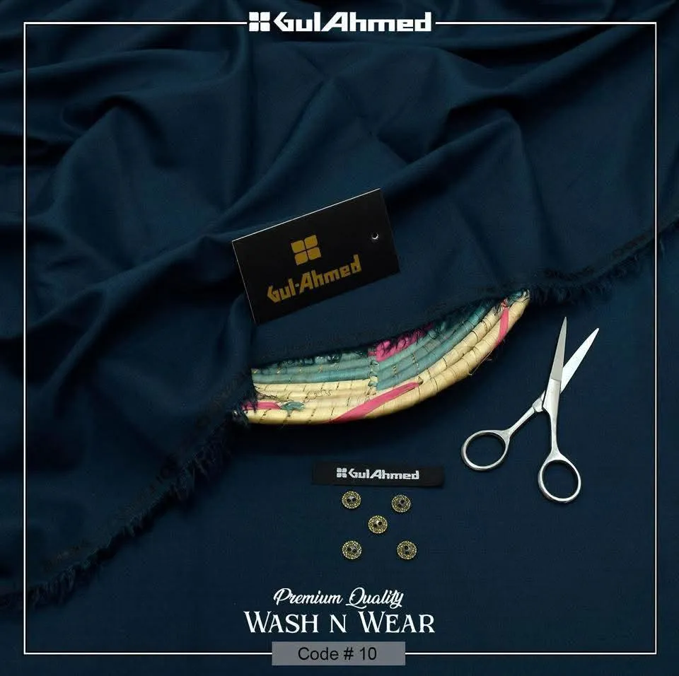 Men’s Unstitched Wash And Wear Plain Suit