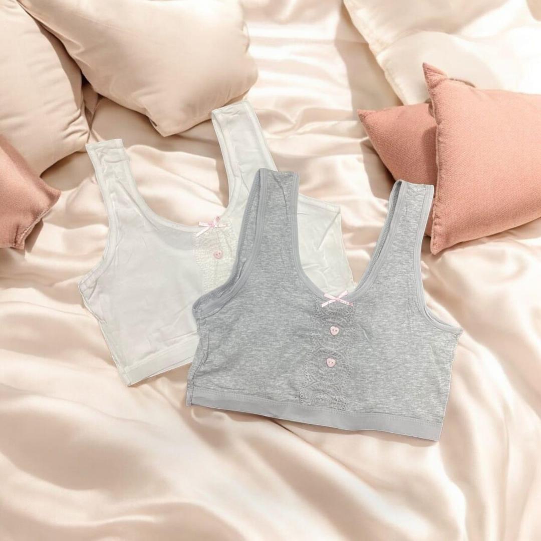 Lace Work Cotton Biddies Pack of 2 