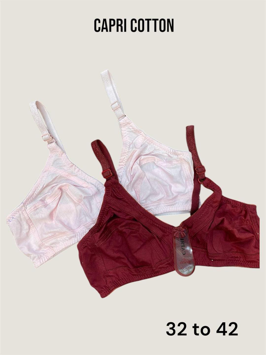 Comfortable Cotton Non-Padded Bra - 2 Pcs Breathable Multicolor Set