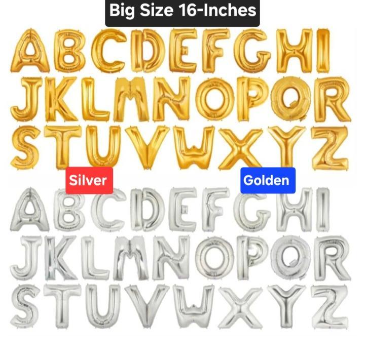 26 Pcs Golden & Silver Alphabet Balloons - Perfect Decor Accessory for Any Celebration!