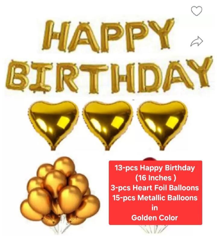 31 Pcs Perfect Decor Golden & Silver Balloon Kit - Ideal Backdrop Accessory