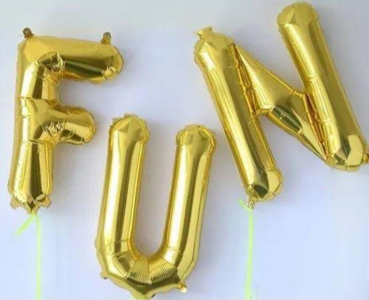 3 Pcs Perfect Decor Accessory - Golden and Silver Alphabet Balloons