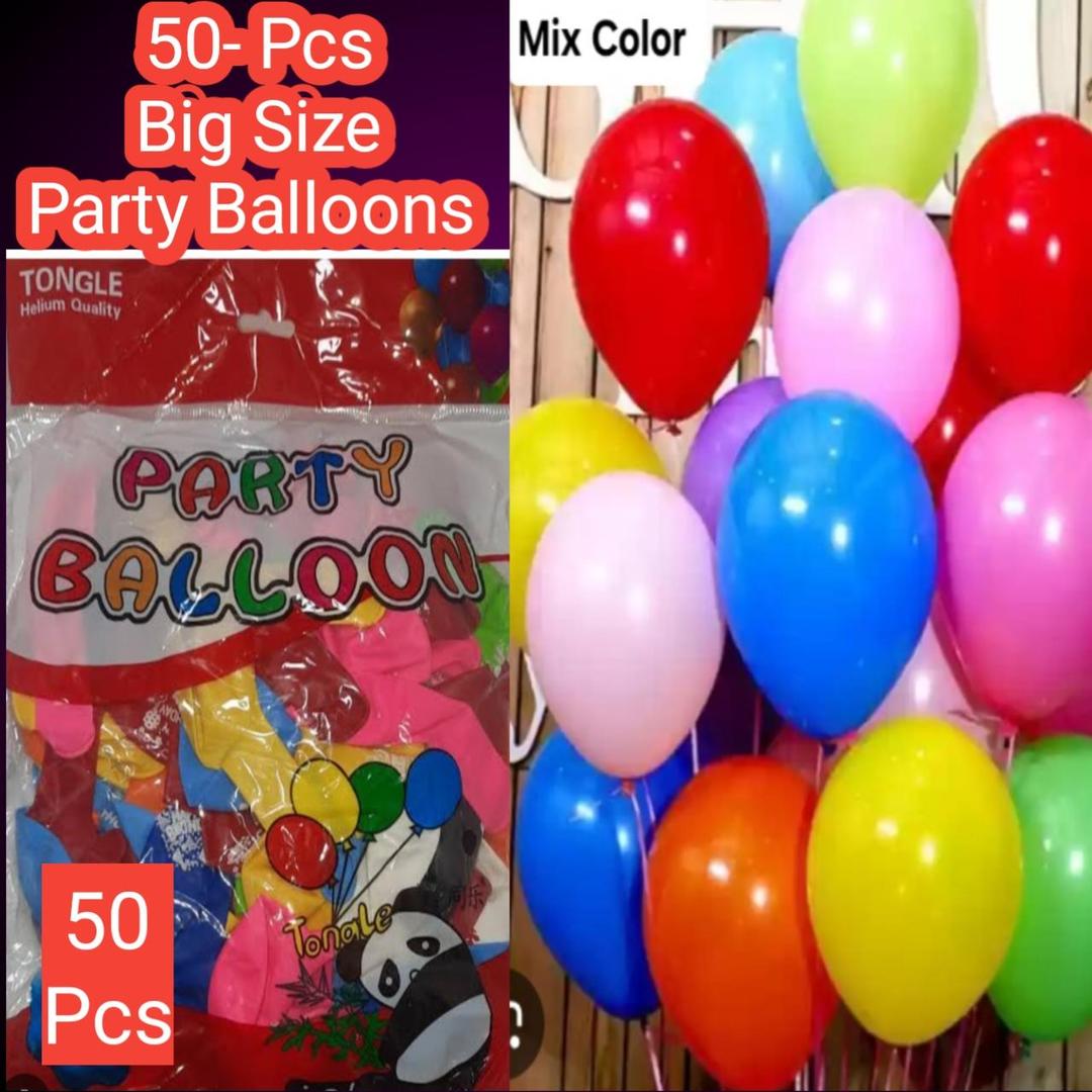 Multicolor Balloons - 50 Pcs Perfect Decor Accessory for Parties