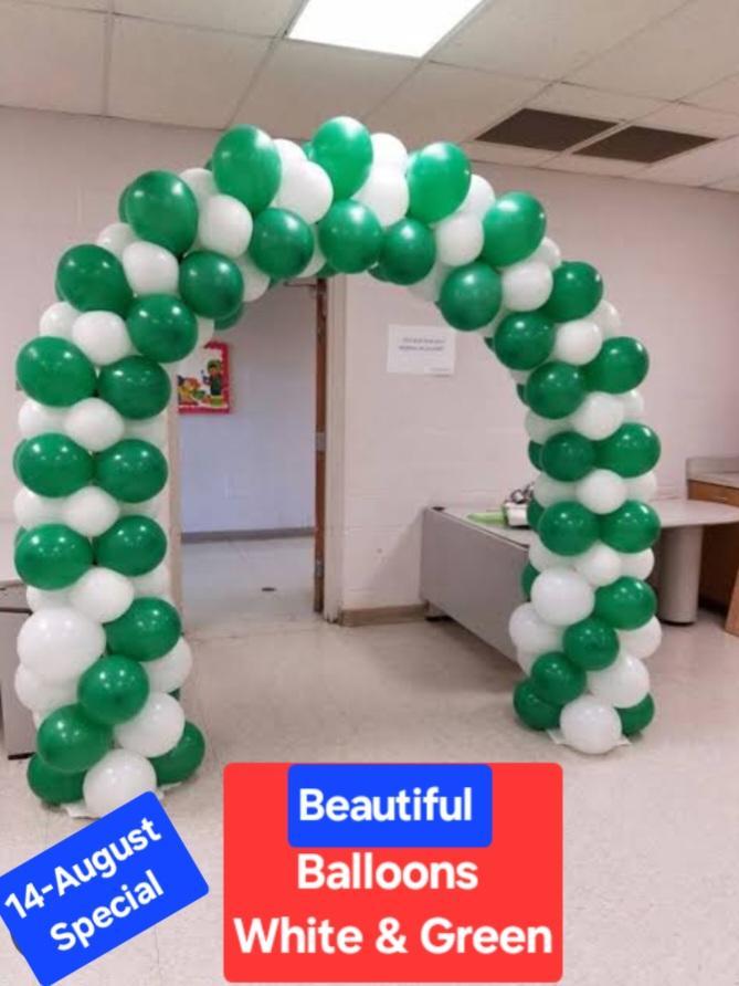 14th August Special Multicolor Balloons - 200 Pcs 