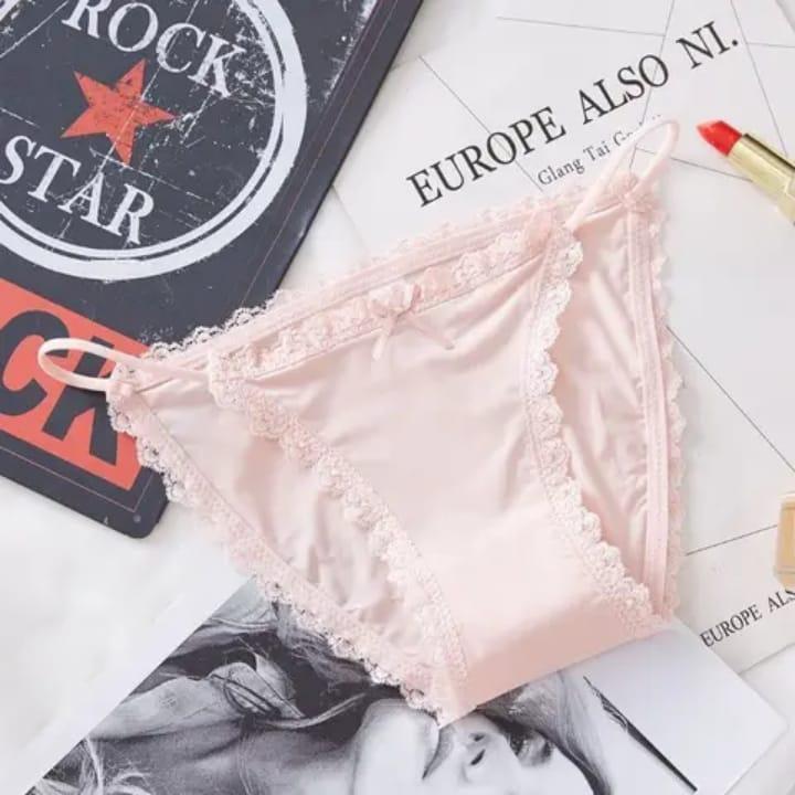 Silk Lace Work Comfortable And Breathable G-String