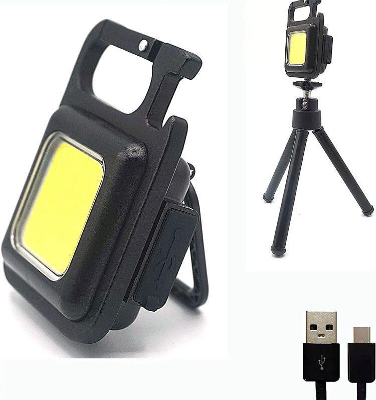 Rechargeable Multifunction Keychain With Lights and Tripod - Essential Camping Gear
