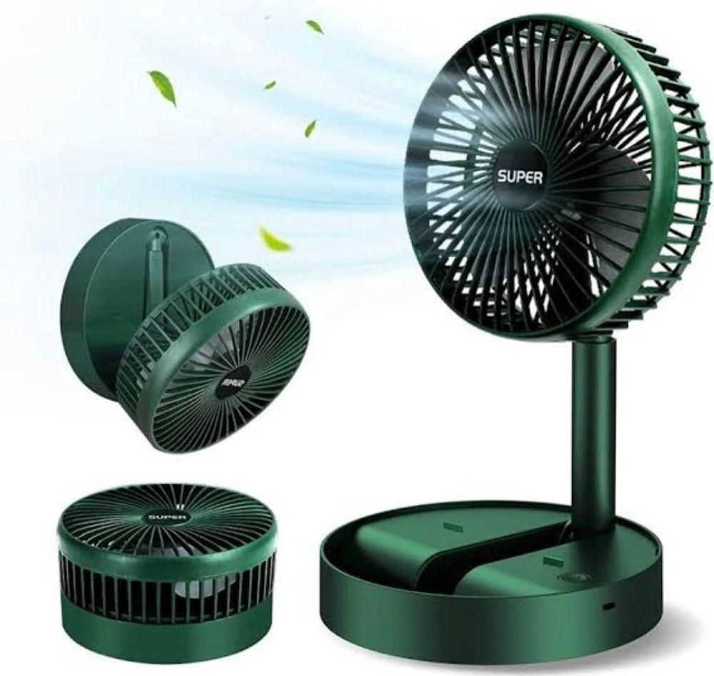 Green Desk Fan - 1 Pc Compact and Efficient Cooling Solution