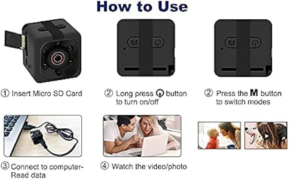 Mini Clear Vision Camera with One 32GB SD Card and USB Reader