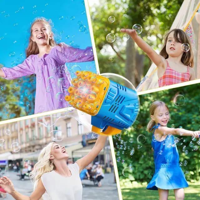 Exciting 1 Pc Plastic Bubble Gun for Boys and Girls, Colorful Fun!