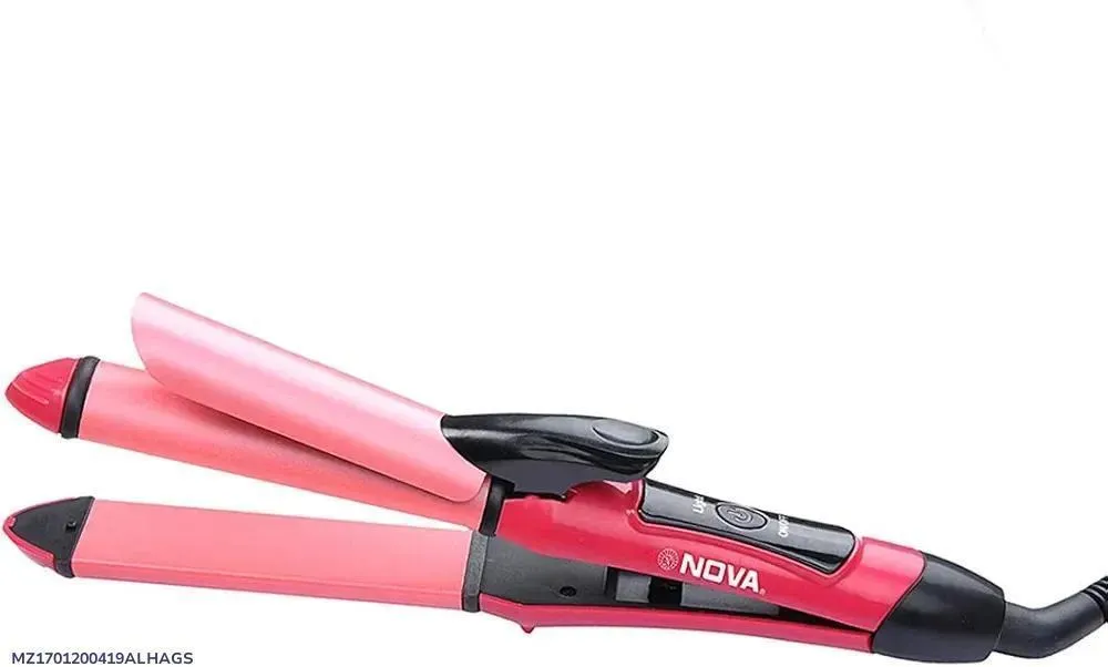 Nova 2 in 1 Hair Straightener & Curler Pink