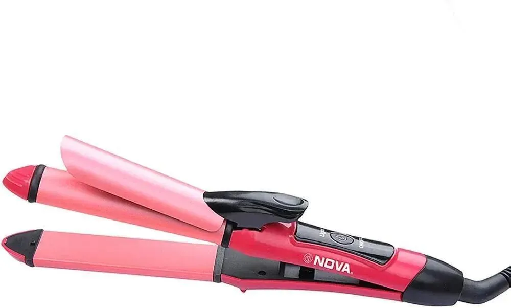 Nova 2 in 1 Hair Straightener & Curler Pink