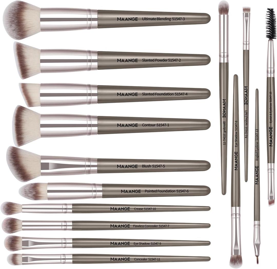 Professional Makeup Brush for Flawless Concealer Application - 15 Pcs