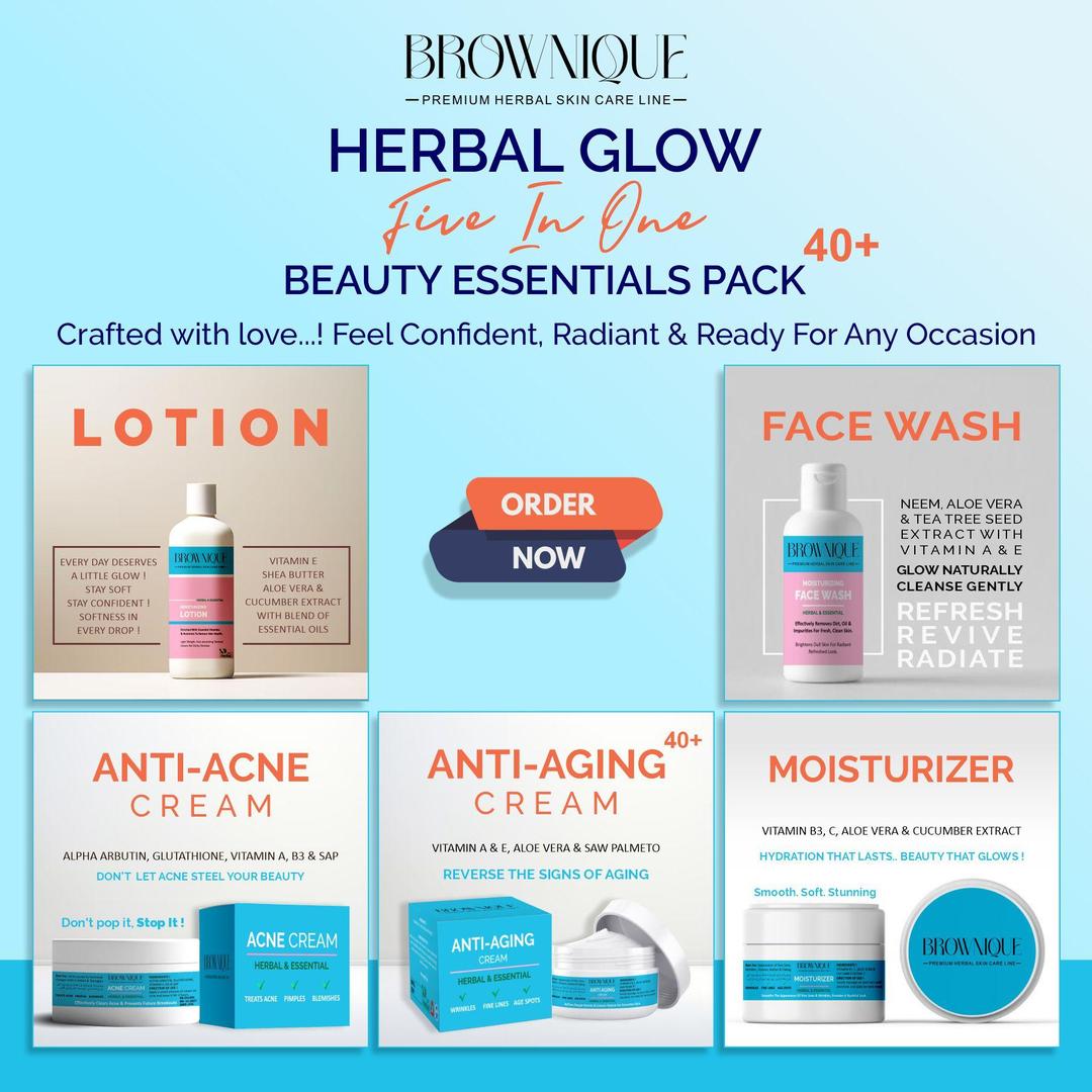 Ultimate 5 in 1 Skincare Bundle - 5 Pcs Moisturizer, Body Lotion, Face Wash, Night & Day Cream