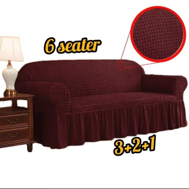 6 Seater Jersey Textured Sofa Covers