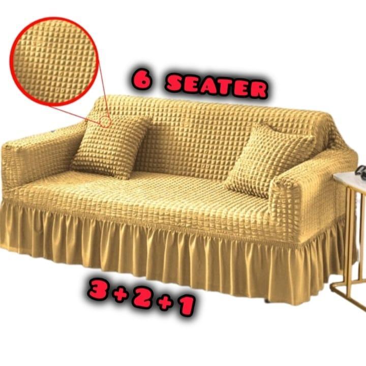 6 Seater Jersey Textured Sofa Covers