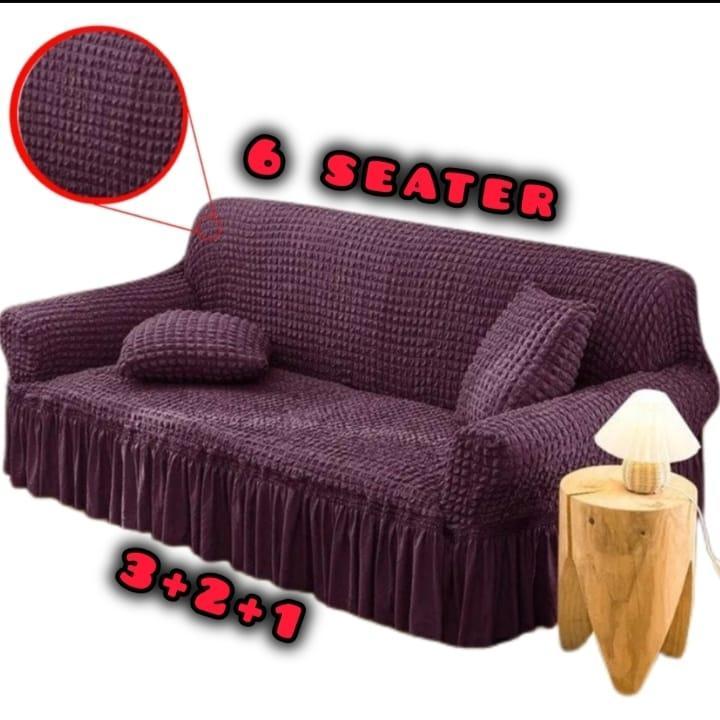 6 Seater Jersey Textured Sofa Covers