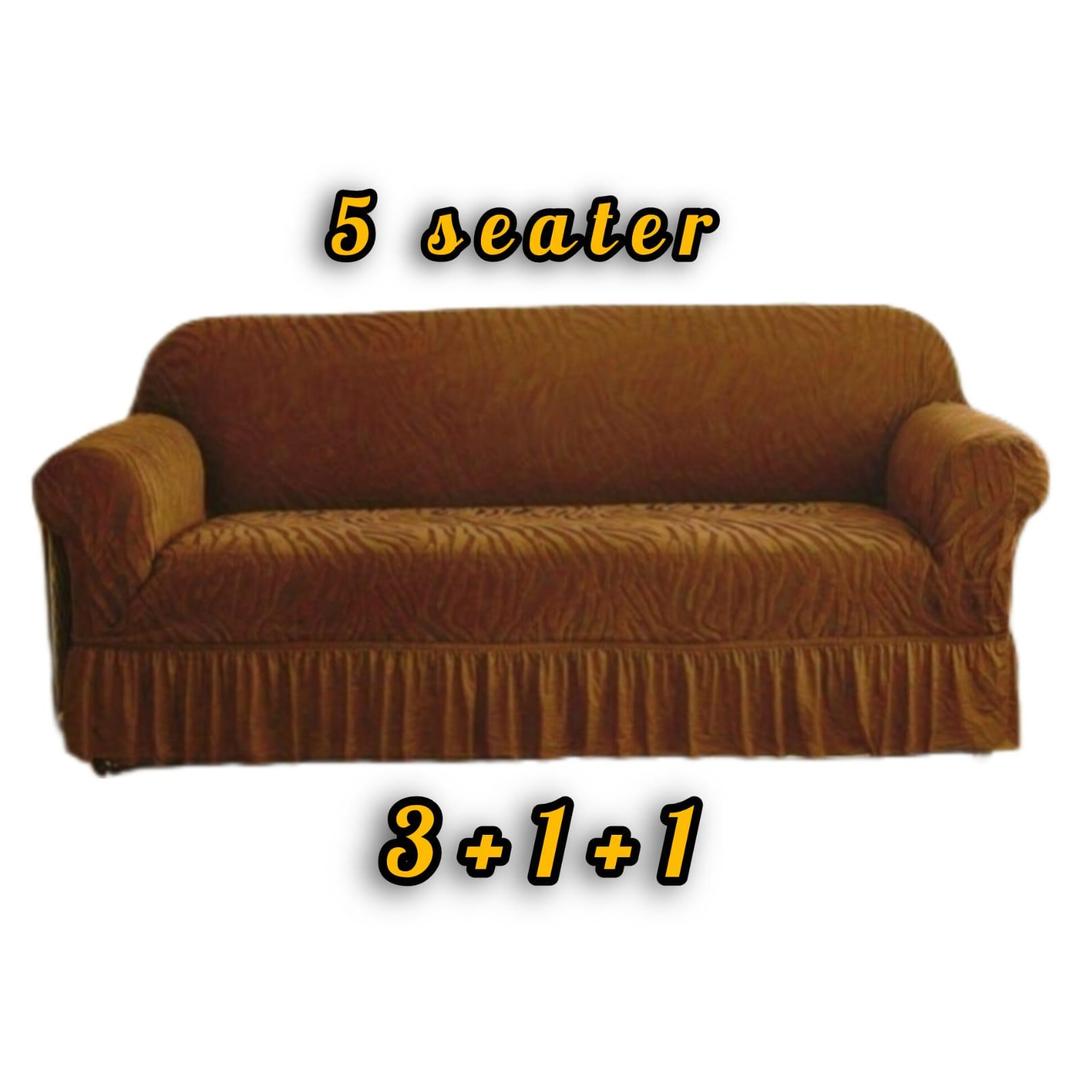5 Seater Velvet Textured Sofa Covers