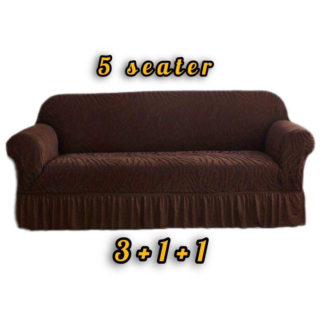5 Seater Velvet Textured Sofa Covers
