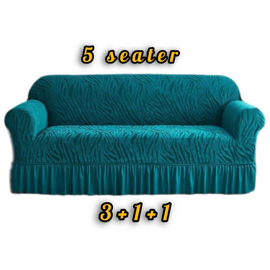 5 Seater Velvet Textured Sofa Covers