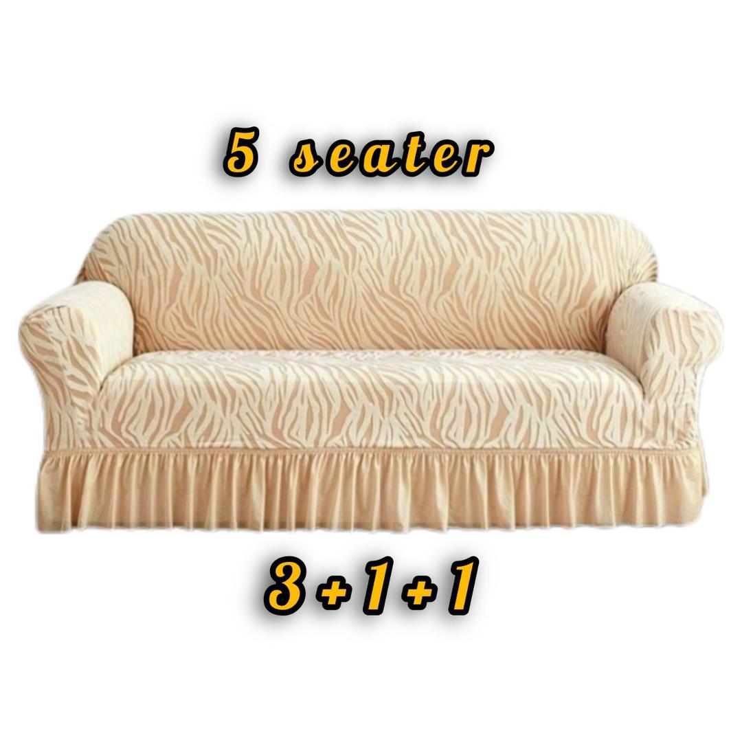 5 Seater Velvet Textured Sofa Covers