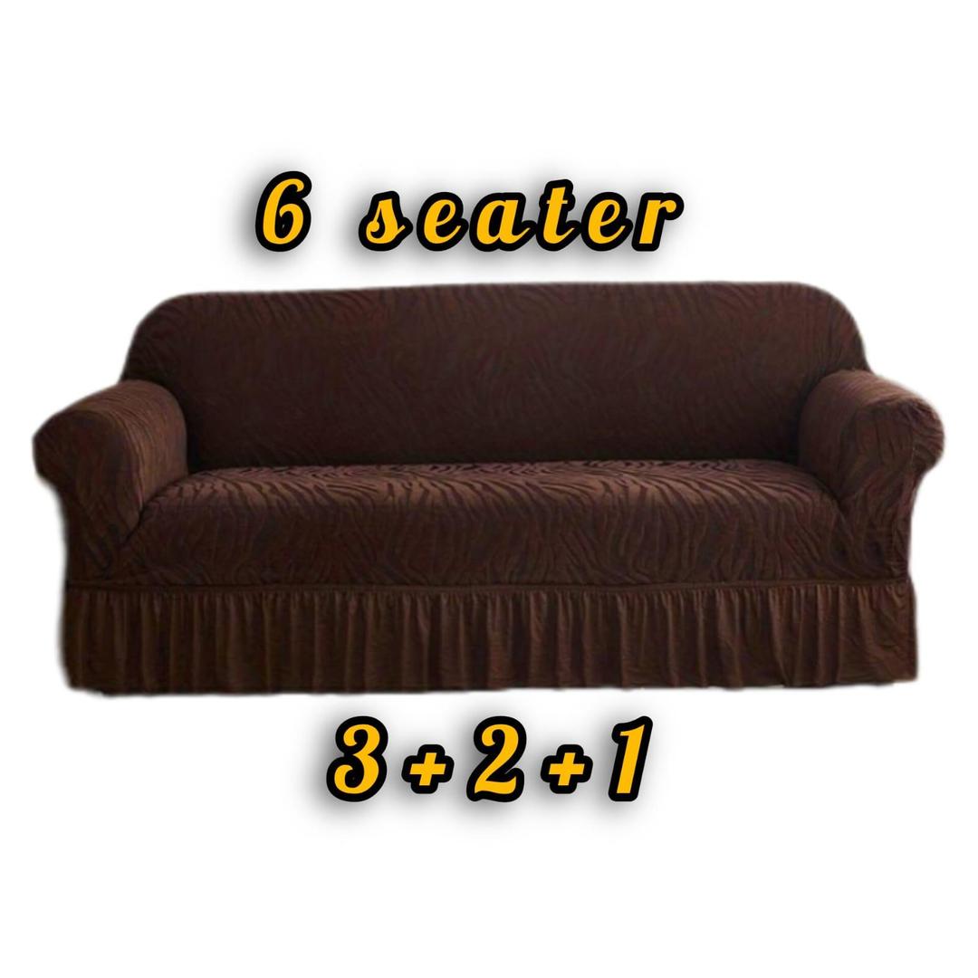 6 Seater Velvet Textured Sofa Covers