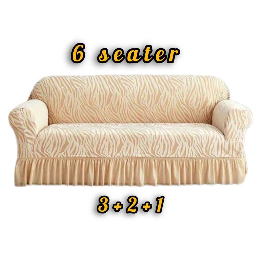 6 Seater Velvet Textured Sofa Covers